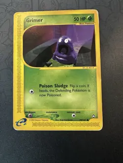 Pokemon Grimer Aquapolis Common Card 79/147 - Image 1