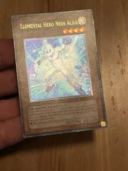 Yugioh Elemental Hero Neos Alius 1st Edition Ultimate Rare TAEV Lightly Played - Image 3