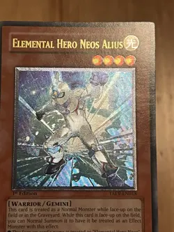 Yugioh Elemental Hero Neos Alius 1st Edition Ultimate Rare TAEV Lightly Played - Image 5