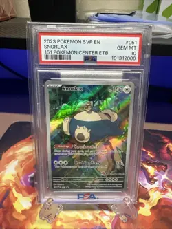 2023 POKEMON SVP 151 POKEMON CENTER ETB PROMO | #051 SNORLAX | PSA 10 GEM MINT - Image 1