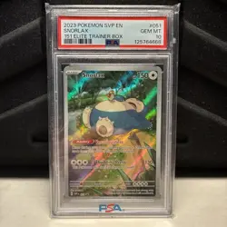 Snorlax 051 SVP Black Star Promo 151 ETB PSA 10 Gem Mint 2023 Pokemon - Image 1