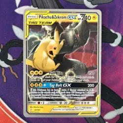 Pikachu & Zekrom GX 33/181 TAG TEAM 2019 World Championships Pokemon NM - Image 1