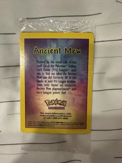 SEALED Ancient Mew Pokemon New Movie Promo Double Holo Foil Rare 1999-2000 MINT - Image 2