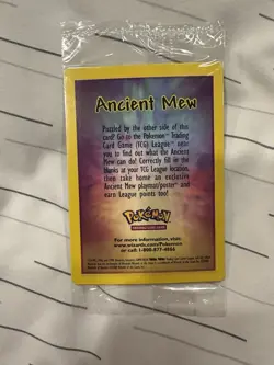 SEALED Ancient Mew Pokemon New Movie Promo Double Holo Foil Rare 1999-2000 MINT - Image 2