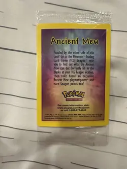 SEALED Ancient Mew Pokemon New Movie Promo Double Holo Foil Rare 1999-2000 MINT - Image 2