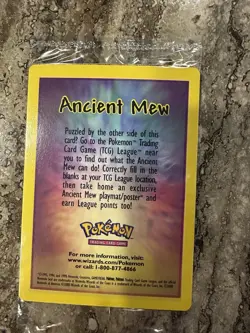 SEALED Ancient Mew Pokemon New Movie Promo Double Holo Foil Rare 1999-2000 MINT - Image 2