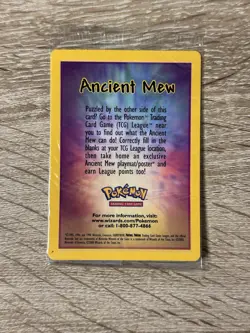 SEALED Ancient Mew Pokemon New Movie Promo Double Holo Foil Rare 1999-2000 MINT - Image 2
