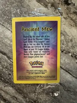 SEALED Ancient Mew Pokemon New Movie Promo Double Holo Foil Rare 1999-2000 MINT - Image 2