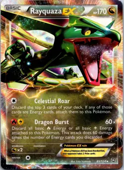 Pokemon Dragons Exalted 85/124 Rayquaza EX LP - Image 1
