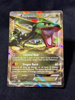 Rayquaza EX 85/124 Dragons Exalted Ultra Rare Pokemon LP - Image 1