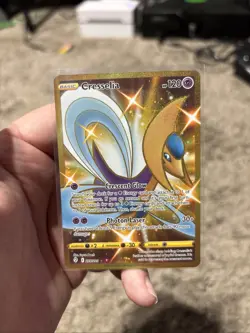 Pokemon TCG Cresselia Holo Secret Rare Card Evolving Skies Gold Full Art 228/203 - Image 1
