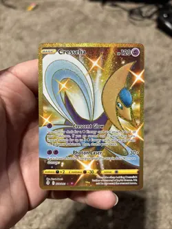 Pokemon TCG Cresselia Holo Secret Rare Card Evolving Skies Gold Full Art 228/203 - Image 3