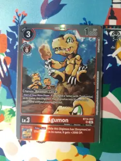 Digimon Card Game Agumon BT14-007 Super Rare - Blast Ace - Near Mint - Image 1