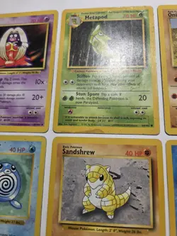 1999 Base Set Pokemon Card Lot Poliwag 59/102 Shadowless Vintage Common DMG Jynx - Image 5