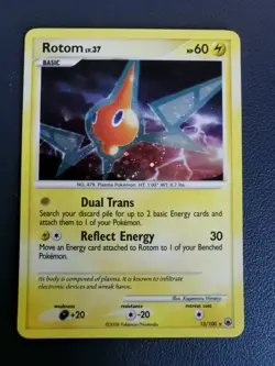 Pokemon Card Rotom 13/100 D&P Majestic Dawn Holo Rare - Image 1