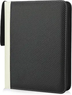 9 Pockets Trading Card Binder Sleeves Card Organizer 900 Double Sided Pocket PU - Image 1