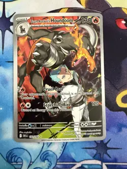 Pokemon TCG Team Rockets Houndoom Illustration Rare Card 191/182 Destined Rivals - Image 1