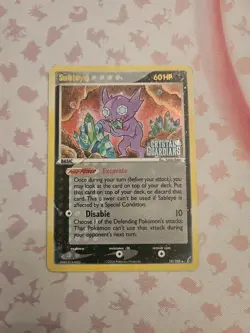 Pokemon TCG Sableye 10/100 EX Crystal Guardians Reverse Stamp Holo 2006 DMG - Image 1