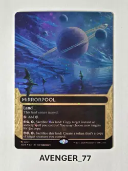 Magic Gathering MTG #0117 Mirrorpool Galaxy FOIL Borderless Edge of Eternities - Image 1