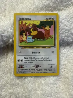 Teddiursa 65/75 Neo Discovery Vintage Pokemon Card NM-Mint - Image 1