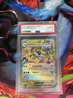 2024 Pokemon SCR En-Stellar Crown Galvantula EX Ultra Rare PSA Gem Mint 10 - Image 1