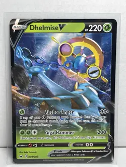 Dhelmise V 009/072 Pokemon Sword & Shield Base Set Ultra Rare Holo - Image 1