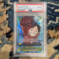 ONE PIECE MONKEY D. LUFFY OP07-109 ALT ART 500 YEARS IN THE FUTURE 2024 PSA 10 - Image 1