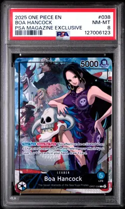 2025 ONE PIECE PROMOS PSA MAGAZINE EXCLUSIVE #038 BOA HANCOCK PSA 8 - Image 1
