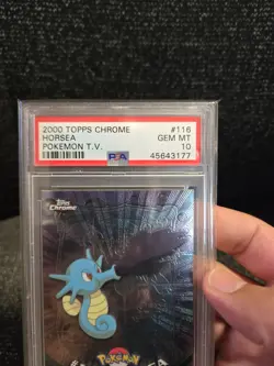 PSA 10 2000 Pokemon Game Topps Chrome Horsea TV Rare Base Series 2 GEM MINT 116 - Image 5