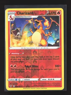 Pokemon SWSH04: Vivid Voltage #025/185 Reverse Holo Rare Charizard - Image 1