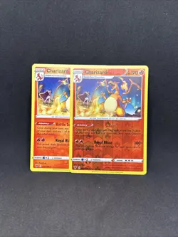 Pokemon TCG Vivid Voltage SWSH04 Charizard 025/185 Reverse Holo + Non Holo Rare - Image 1
