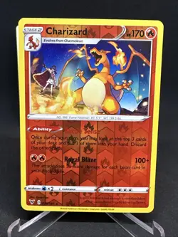 Pokemon TCG Vivid Voltage SWSH04 Charizard 025/185 Reverse Holo + Non Holo Rare - Image 2