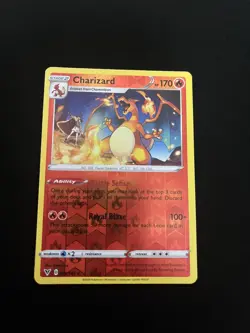 Charizard 025/185 MINT/NM Pokemon Cards SWSH04: Vivid Voltage Reverse Holo Rare - Image 1