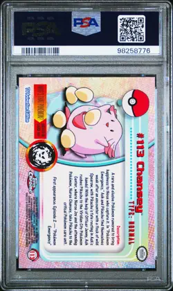 PSA 10 2000 Topps TV Chrome Chansey 113 Pokemon Card - Gem Mint! - Image 2