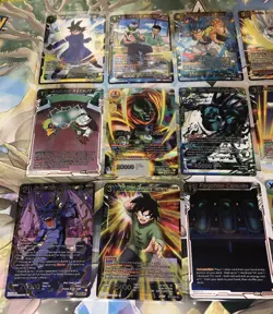 18 Dragon Ball Super Card Game Lot, Fighters Ambition Holographic Trading Cards - Image 2