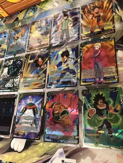 18 Dragon Ball Super Card Game Lot, Fighters Ambition Holographic Trading Cards - Image 4