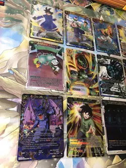 18 Dragon Ball Super Card Game Lot, Fighters Ambition Holographic Trading Cards - Image 5