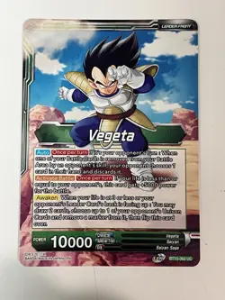 Bandai Dragon Ball Super Card Game BT15 Vegeta Leader Cards Holo & Regular Lot - Image 2