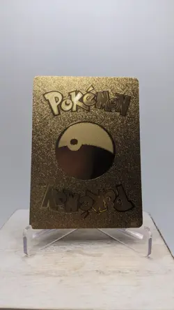 Nintendo Pokemon Pikachu V HP190 Gold Foil Metal Fan Art Card 170/185 - Image 2