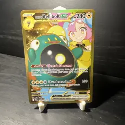 Pokemon Ionos Bellibolt EX Gold Ultra Rare Journey Together Mint Condition Card - Image 1