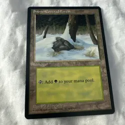 SNOW-COVERED FOREST Magic The Gathering ICE AGE land card MTG NM (DS3D1F3) - Image 1