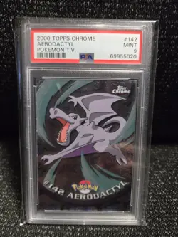 PSA 9 2000 Pokemon Game Topps Chrome Aerodactyl TV Rare Base Series 2 MINT GEM - Image 1