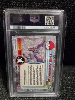 PSA 9 2000 Pokemon Game Topps Chrome Aerodactyl TV Rare Base Series 2 MINT GEM - Image 2
