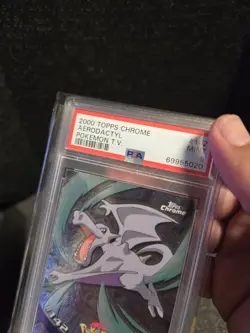 PSA 9 2000 Pokemon Game Topps Chrome Aerodactyl TV Rare Base Series 2 MINT GEM - Image 5