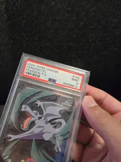 PSA 9 2000 Pokemon Game Topps Chrome Aerodactyl TV Rare Base Series 2 MINT GEM - Image 5