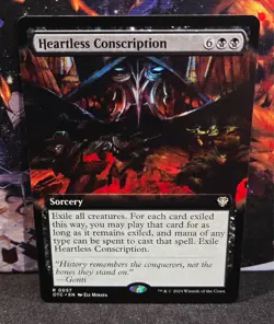 magic the gathering - Heartless Conscription - Sorcery - Rare - Black - Swamp - Image 1