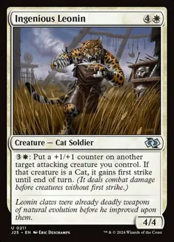 x4 Ingenious Leonin U MTG Foundations Jumpstart M/NM, English - Image 1
