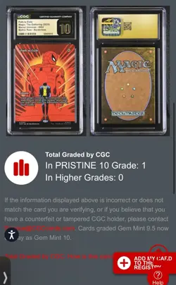 MTG Borderless Marvel Eternal-Legal MAR Path to Exile CGC Pristine 10 Pop 1 🔥 - Image 2