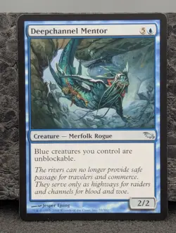 LP -Deepchannel Mentor - Shadowmoor - Magic The Gathering Lightly Played Eng MTG - Image 1