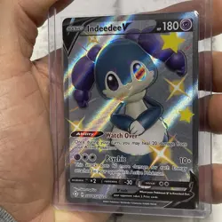 Pokemon Shining Fates - Shiny Indeedee V SV114/SV122 Full Art Rare - NM/MT TCG - Image 2